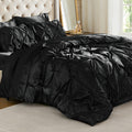 Luxe Sateen Pintuck Comforter Set – 7-Piece All-Season Bedding
