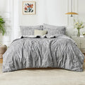 3 Pieces Cute Floral Bedding Reversible Comforter Set -Soft Bed Set, 1 Soft Botanical Flowers Comforter and 2 Pillow Shams