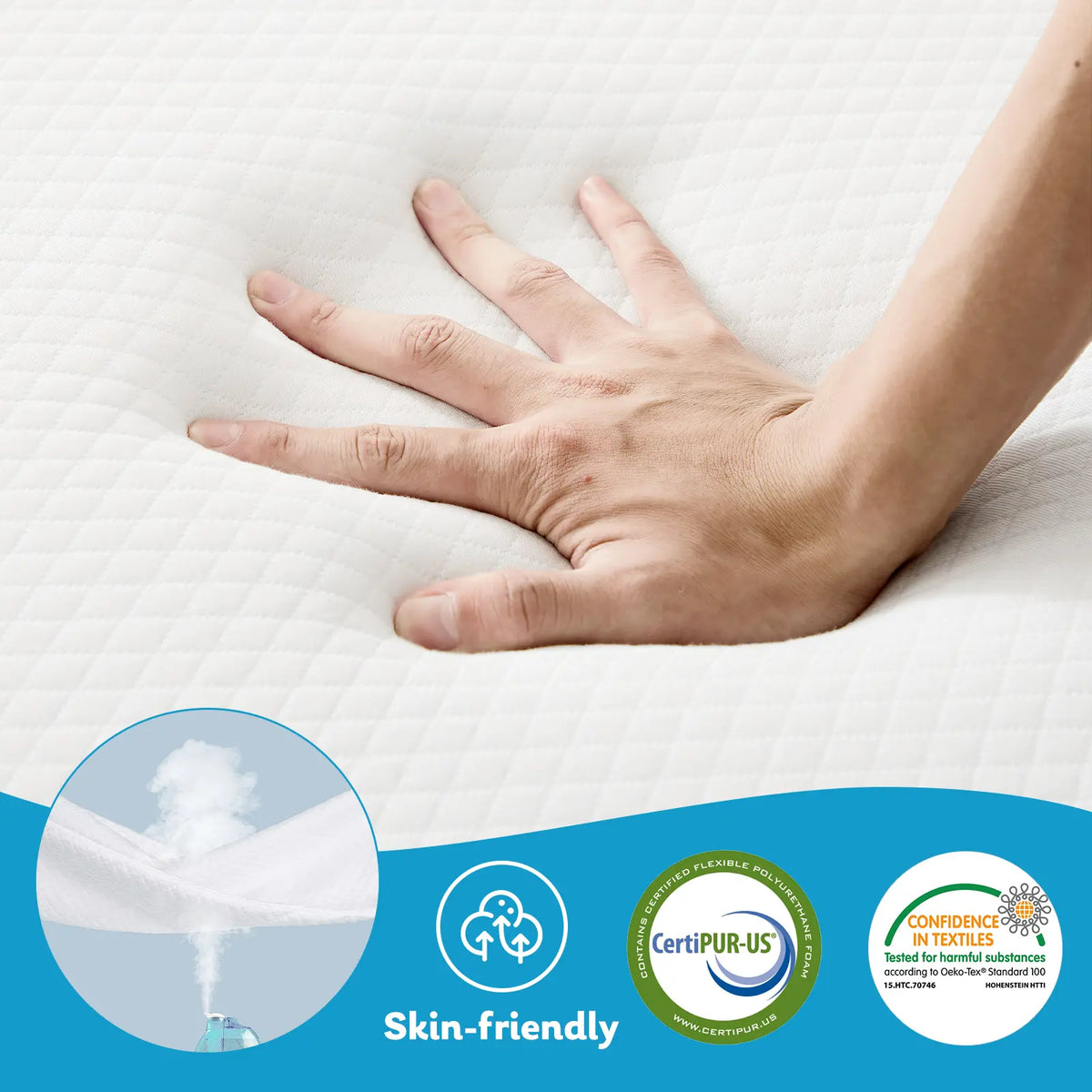 4-Inch Tri-Fold Memory Foam Folding Mattress