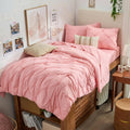 Boho Pintuck Comforter Set – 7-Piece Lightweight All-Season Bedding