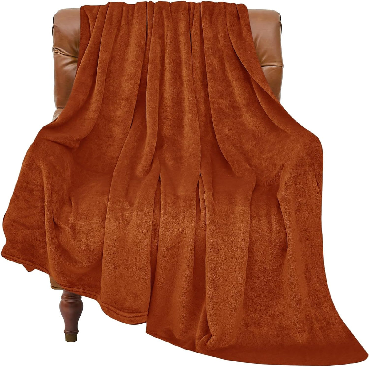 Luxe Flannel Fleece Throw Blanket – Plush Microfiber Throw for Couch, Sofa & Bed