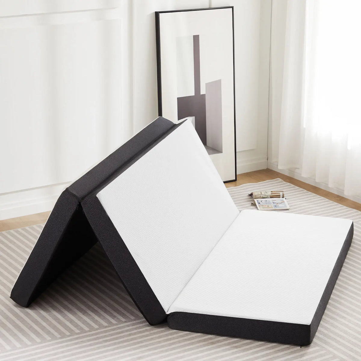 4-Inch Tri-Fold Memory Foam Folding Mattress
