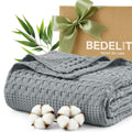 Luxe Bamboo Viscose Waffle Blanket – Lightweight Cooling Throw